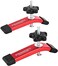 STRONGROWTH T track Hold Down Clamps - Double Cut Profile Universal T-Track Clamps, 6-3/8"L x 1-1/4"W - Woodworking and Clamps - Fine Sandblast Anodized - Red Color-2PK.