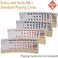 plusvivo Set of 4 Curved Playing Cards Holders for Seniors Adults - Soild Wood Cards Holders for Playing Cards 13 x 1. 9 x 2. 4 Inch for Bridge Canasta Strategy Foot and Hand.