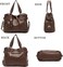 Soperwillton Fashion Handbag for Women Shoulder Bag Top Handle Satchel Hobo Tote Bag Purse Set 4pcs.