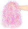 LOMIMOS 17 Ft Christmas Tinsel Garland,Pink Glittering Decoration for Xmas Tree Party Wedding Supplies.