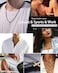 IOYYIO Flexible Waterproof Braided Leather Necklace Cord chain for Men Women, Durable Rope Chain for pendant, 16" 18" 20" 22" 24" 26" 28" 30" 32" (Gift Box.