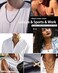 IOYYIO Flexible Waterproof Braided Leather Necklace Cord chain for Men Women, Durable Rope Chain for pendant, 16" 18" 20" 22" 24" 26" 28" 30" 32" (Gift Box.
