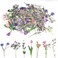 pengxiaomei 80 Pieces Natural Flower Stickers for Scrapbooking, Self-Adhesive Scrapbooking Stickers Supplies Journal stocking stuffers for Adult Card Making Letters DIY (Style A.