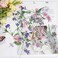 pengxiaomei 80 Pieces Natural Flower Stickers for Scrapbooking, Self-Adhesive Scrapbooking Stickers Supplies Journal stocking stuffers for Adult Card Making Letters DIY (Style A.