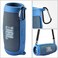 Comecase Silicone Case Cover for JBL Charge 5 Waterproof Portable Bluetooth Speaker, Travel Carrying Protective Gel Soft Skin, Waterproof Rubber Pouch with Shoulder Strap and Carabiner - Blue.