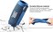 Comecase Silicone Case Cover for JBL Charge 5 Waterproof Portable Bluetooth Speaker, Travel Carrying Protective Gel Soft Skin, Waterproof Rubber Pouch with Shoulder Strap and Carabiner - Blue.