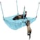 2 Brothers Wholesale Ferret Double Bunkbed Hammock - Pet Bedding Accessories Playset for Small Animal Cage - Comfy and Plush Hideaway Bed for Little Pets - Top: 12", Bottom: 16", Depth: 12" - Blue.