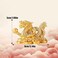 YODOOLTLY Feng Shui Dragon Statue- Chinese Dragon on Ancient Coins Figurine Ornament Attract Wealth and Good Luck Office Home Decor (Gold.