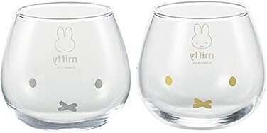金正陶器(Kaneshotouki) Kaneshotouki KN40150 Bruna Tumbler Pair Set, Miffy, 11.8 fl oz (320 ml, Glass, Gold, Silver.