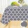 smiry Rectangle Tablecloth, Waterproof Vinyl Tablecloths with Flannel Backing for Rectangle Tables, Wipeable Spillproof Plastic Tablecloth for Dining, Camping, Indoor and Outdoor (60" x 84", Grey.
