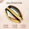imeetu Women Leather Coin Purse, Small 2 Zippered Change Pouch Wallet(Yellow, A-Yellow, Small, Bee Style.
