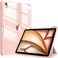 جراب FINTIE الهجين لجهاز iPad Air مقاس 11 بوصة (2024M2)، iPad Air الجيل السادس / الخامس / الرابع (2024/2022/2020)، غطاء خلفي شفاف رفيع مقاوم للصدمات مع حامل قلم، خاصية التشغيل/الإيقاف التلقائي، لون ذه