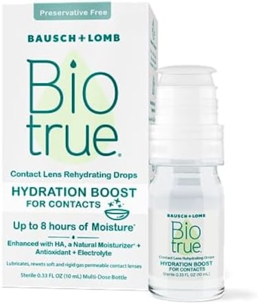قطرات ترطيب العدسات اللاصقة Biotrue Hydration Boost 0.33 أونصة سائلة (10 مل).