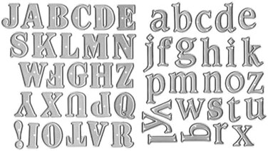 Hying Metal Capital 26 Alphabet Cutting Dies, Lowercase 26 Letters Alphabet Die Cuts for Card Making Stencil Embossing Tool Scrapbooking DIY Etched Craft Dies.