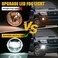 مجموعة مصابيح الضباب LED من SUPAREE مع حلقة هالو بيضاء DRL / إشارة انعطاف صفراء مناسبة لسيارات تاكوما 2005-2011 / تندرا 2007-2013 / سولارا 2004-2006 / سيكويا 2008-2015، عبوتان.