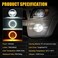 مجموعة مصابيح الضباب LED من SUPAREE مع حلقة هالو بيضاء DRL / إشارة انعطاف صفراء مناسبة لسيارات تاكوما 2005-2011 / تندرا 2007-2013 / سولارا 2004-2006 / سيكويا 2008-2015، عبوتان.