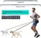 SHINE HAI Retractable Hands Free Dog Leash with Dual Bungees for 2 Dogs, Adjustable Waist Belt Fanny Pack, Reflective Stitching Leash for Running Walking Hiking Jogging Biking Black.