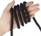 Tenn Well Black Macrame Cord 8mm, 59 Feet 3Ply Twisted Thick Cotton Rope for Crafts, Wall Hangings, Plant Hangers, Knotting, Halloween Decor.