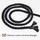Tenn Well Black Macrame Cord 8mm, 59 Feet 3Ply Twisted Thick Cotton Rope for Crafts, Wall Hangings, Plant Hangers, Knotting, Halloween Decor.