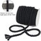 Tenn Well Black Macrame Cord 8mm, 59 Feet 3Ply Twisted Thick Cotton Rope for Crafts, Wall Hangings, Plant Hangers, Knotting, Halloween Decor.