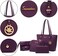 Soperwillton Handtasche f&uuml;r Damen, Geldb&ouml;rse, Tragetasche, Schultertaschen, Tragegriff oben, 5-teiliges Geldb&ouml;rsen-Set.