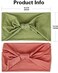 GILI Wide Headbands for Women Boho Knotted African Yoga Running Sports Workout Head Wraps.
