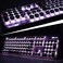 Camiysn Typewriter Style Mechanical Gaming Keyboard, Pink Retro Punk Gaming Keyboard with White Backlit, 104 Keys Blue Switch Wired Cute Keyboard, Round Keycaps for Windows/Mac/PC.