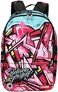 UNIKER Teens Graffiti Backpack for School,Casual Daypack with USB Charging Port,Designer Laptop Backpack for Laptop 15. 6 Inch,High School Backpack Pink.