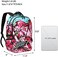 UNIKER Teens Graffiti Backpack for School,Casual Daypack with USB Charging Port,Designer Laptop Backpack for Laptop 15. 6 Inch,High School Backpack Pink.