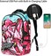 UNIKER Teens Graffiti Backpack for School,Casual Daypack with USB Charging Port,Designer Laptop Backpack for Laptop 15. 6 Inch,High School Backpack Pink.