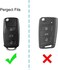 Cacacar for VW Volkswagen Key Fob Cover, Premium Soft TPU Full Protection Key Fob Case for VW Jetta Golf Polo MK6 Passat Tiguan Beetle Key Cover (red.
