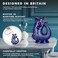إبريق الفقاعات، إبريق الفقاعات ذو اللون الأزرق الكوبالت الداكن، سعة 1.5 لتر، إبريق كبير جدًا على شكل سمكة، إبريق سيراميك مزخرف للكوكتيلات والماء والجين.