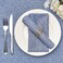 Mebakuk Cloth Napkins Set of 6, Premium 17 x 17 Inch Solid Washable Linen Style Napkins, Soft Table Napkin for Wedding Party Restaurant Dinner Parties (Denim Blue, Set of 6.