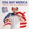 قبعة HandinHandCreations USA، زيّ أمريكي بالكامل، حامل مشروبات مع ماصة، زيّ تنكري.