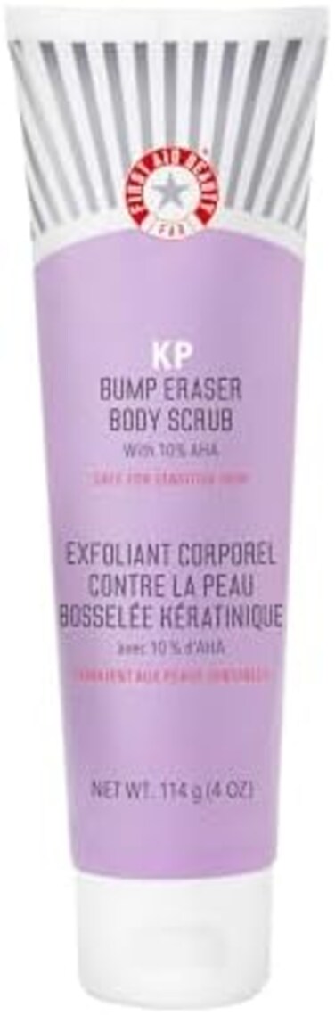 First Aid Beauty KP Bump Eraser Body Scrub Exfoliant for Keratosis Pilaris with 10% AHA 4 oz.