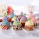 Newmemo 12pcs Gradient Sequins Cake Toppers, Rose Gold Confetti Balloon Cake Supplies, Glitter Cupcake Toppers Picks, Butterfly Decorations for Birthday Wedding Fairy Party.