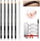 LSxia Waterproof Eye-Brows Pen-cil Set, Pull Cord Peel-off Eyebrow Pencil Microblading Eyebrow Pen Supplies Kit, White Eye-Liner Pencil and Eyebrows Tool Tattoo Makeup For Marking (51 Black.