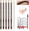 LSxia Waterproof Eye-Brow Pen-cil Set, Pull Cord Peel-off Eyebrow Pencil Microblading Pen Supplies Kit, White Eye-Liner Pencil and Eyebrows Tool Tattoo Makeup For Marking (51 Dark Brown.