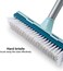 BOOMJOY Floor Scrub Brush with Long Handle -50" Stiff Brush, 2 in 1 Scrape and Brush,Tub and Tile Brush for Cleaning Bathroom, Patio, Kitchen, Wall and Deck.