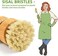 SUBEKYU Bamboo Dish Scrub Brush for Kitchen Sink, Natural Wooden Washing Dish Brush Scrubber with Sisal Bristles for Household Cleaning, Cast Iron Pots, Pans and Vegetables.