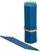 Danilovo Pure Beeswax Candles - No-Drip, Smoke-Less, Tall, Thin Taper Candles &ndash; Decorative Candles for Church Prayer, Decor or Birthday Candles &ndash; Honey Scented Candles &ndash; 6. 4&rdquo;x0. 22&rdquo; (Blue, 50pcs.