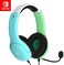 PDP Gaming LVL40 Stereo Headset with Mic for Nintendo Switch - PC, iPad, Mac, Laptop Compatible - Noise Cancelling Microphone, Lightweight, Soft Comfort On Ear Headphones, 3. 5 mm Jack - Blue and gree