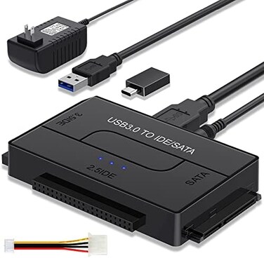 EYOOLD USB 3. 0 to SATA and IDE Adapter, External Hard Drive Ultra Recovery Converter for Universal 2. 5 3. 5 IDE and SATA HDD SSD, 5. 25-inch DVD/CD-ROM Optical Drive, Easy to Use.
