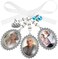 MTLEE Wedding Bouquet Charm Bridal Lacy Oval Photo Charm Memorial Bride Angel Pendant You are Always in My Heart Charm Photo Charm Walk Down with Photo Resizing for Bridal Shower Wedding Bachelor Part