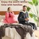 Yescool Oversized Wearable Blanket Hoodie, Flannel Sherpa Fleece Blanket Sweatshirt for Adults Women Men, Big Plush Cozy Hooded Blanket with Hood, PocketSleeves, One Size Fits All (Grey.