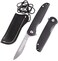 Samior S51 Mini Slim Flipper Folding Scalpel Neck Knife with 10pcs24 Blades, ABS Handle with Liner Lock, Utility EDC Keychain Pocket Knives with Leather Sheath.