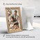 Nixplay Digital Touch Screen Picture Frame with WiFi - 10. 1&rdquo; Photo Frame, Connecting FamiliesFriends (White/Wood.