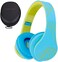 PowerLocus Kids Headphones Over-Ear, Bluetooth Wireless Headphones for Kids,with Microphone, Safe 85DB Volume Limited, Foldable with Carry Case, Audio Cable, Micro SD mode for Online Classes,PC,Phones