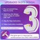 JoyBox Design Mosaic Balloon Numbers Frame Marquee Light Up Number 3 Pre-Cut Large Foam Board Sign Cut-out for Boy Girl Birthday Backdrop Anniversary Decoration.