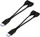 HANGYAN USB 3. 0 Female to Male Splitter Cable(2pack,USB 3. 0 Female to Dual USB Male 1 to 2 Sync Data Charging Converter Y Extension Cable Cord for PC/Car/Laptop/U Disk/Network Card/Hard Disk etc.